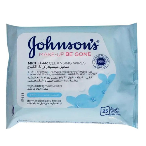 مناديل مزيلة للمكياج مرطبة للوجه – 25 قطعة Micellar Moisturizing Facial Wipes (25 pieces)