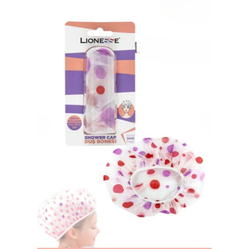 Patterned Shower Cap Waterproof & Reusable قبعة استحمام مزخرفة مقاومة للماء وقابلة لإعادة الاستخدام