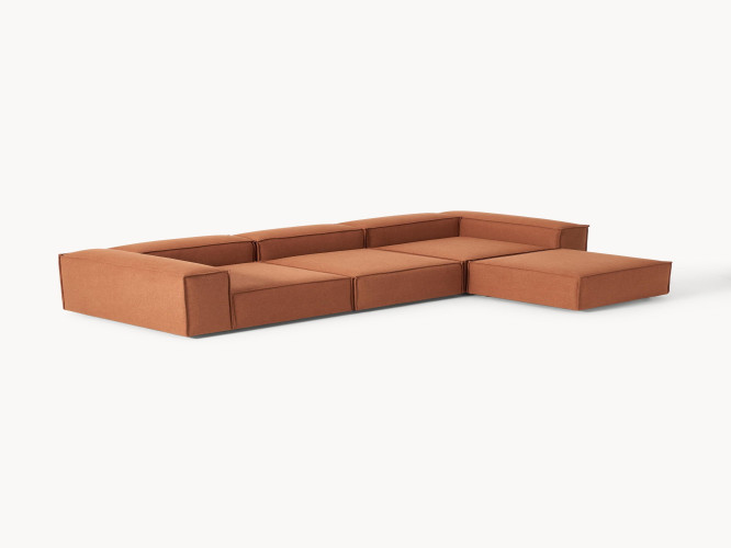 أريكة زاوية لينون 4 مقاعد مع مسند قدم Lennon 4 Seater Corner Sofa with Footstool
