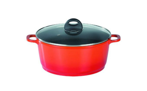 جدرية 28 سم  Orange Aluguss Casserole 28 Cm - Orange