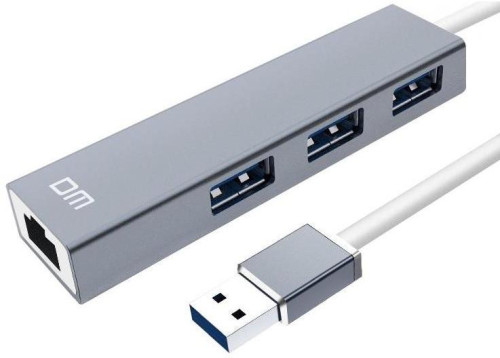 دي إم DM 3 Port Usb 3 0 Hub + 1000 Mbps Lan
