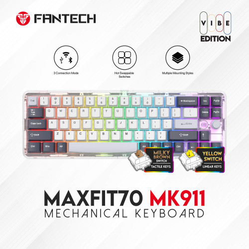 فانتيك Fantech MAXFIT70 MK911 Wireless 65 Mechanical Gaming Keyboard