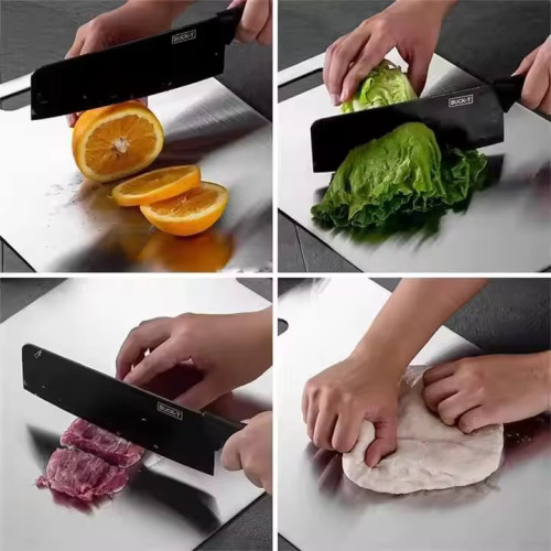 لوح تقطيع ستانلس ستيل من لُگطة Cutting board stainless steel-lukta