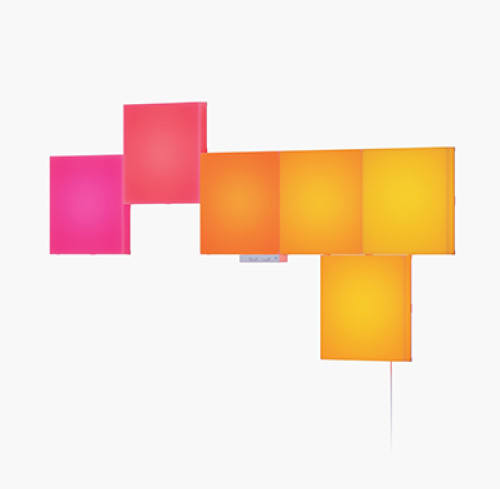 مجموعة مربعات قماشية نانوليف الذكية، 9 مربعات ضوئية nanoleaf canvas squares smart kit 9 light squares