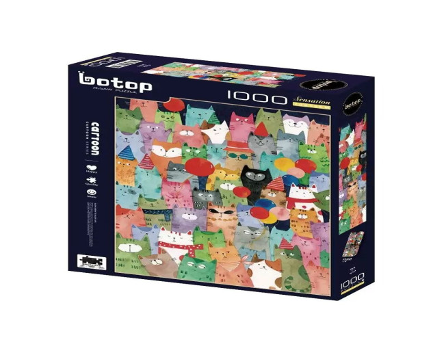 لغز بوتوب 1000 قطعة قطط BOTOP PUZZLE 1000PCS CATS