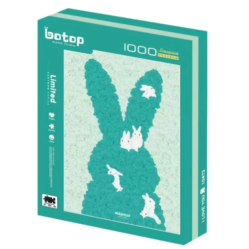 أحجية بوتوب، 1000 قطعة، مزيج أرنب، أخضر BOTOP PUZZLE 1000PCS RABBIT MASHUP GREEN