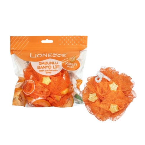 ليفة استحمام بصابون معطر برائحة الشمام Shower Sponge with Melon Scented Soap