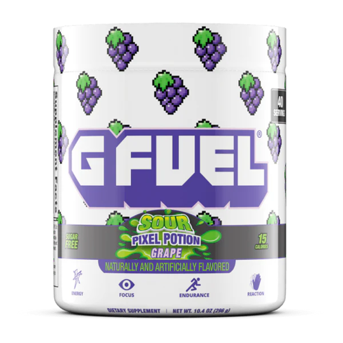 Sour Pixel Potion Energy علبة مشروب طاقة بنكهة العنب الحامض