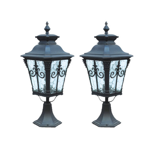 2قطعة فانوس دنكة اسود المنيوم 2 PCS BLACK Garden light