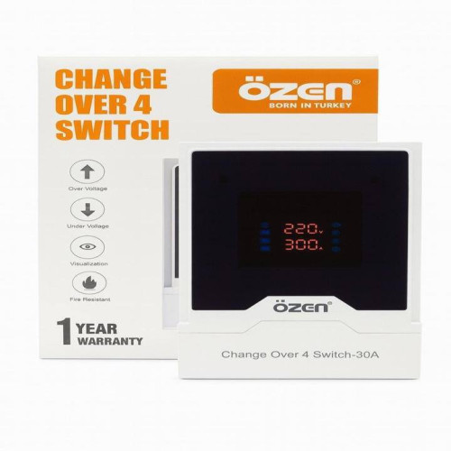 جهاز تحويل كهربائي 4 مصادر – 30 أمبير – Özen Özen Change Over 4 Switch – 30A