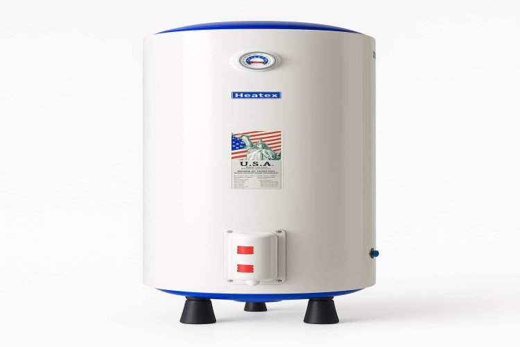 سخان ماء كهربائي عمودي أرضي – ماركة HEATEX Heatex Vertical Electric Water Heater – 200L / 50 Gallon – Dual Italian Heater