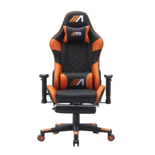 كرسي الألعاب AG01 - برتقالي وأسود + شريط إضاءة LED من AG RYUK بطول 5 أمتار (هدية) Gaming Chair AG01 - Orange & Black + AG RYUK LED Strip Light 5M (Gift)