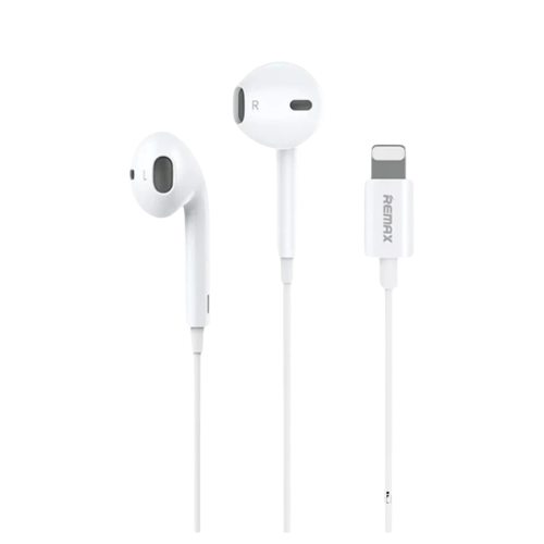 ريماكس RM-702i سماعة أذن سلكية بمنفذ لايتنينج - أبيض Remax RM-702i Lightning Wired Earphone - White