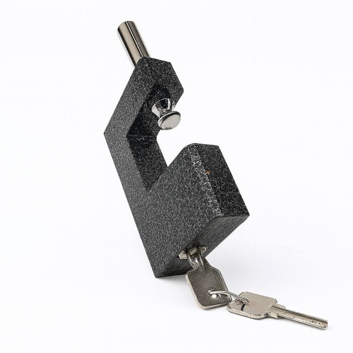 قفل حديدي على شكل U مع 5 مفاتيح أمان – قياس 90 ملم Heavy-Duty U-Shaped Padlock with 5 Security Keys – 90mm