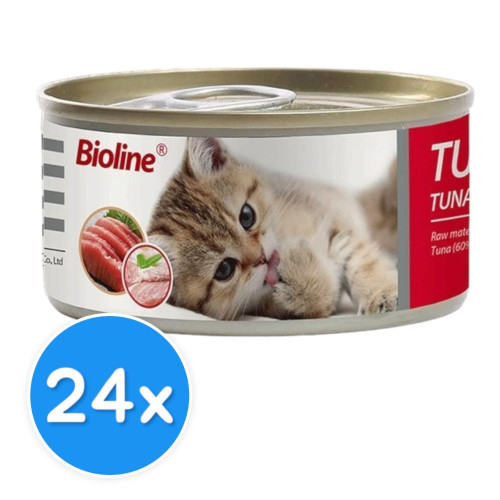 Bioline  تونة ولحم بقري Bioline Tuna & Beef Can