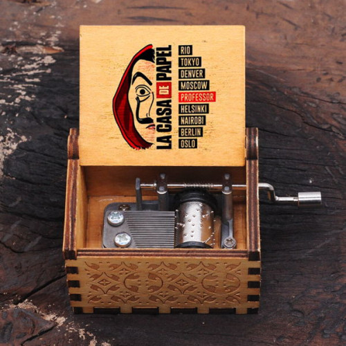 بوكس موسيقى خشبي - مسلسل لاكاسا دي بابيل Wooden music box - la casa de papel