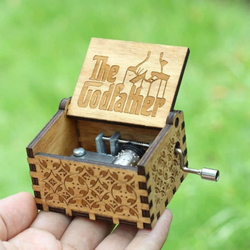 صندوق موسيقى خشبي - العراب The godfather wooden music box