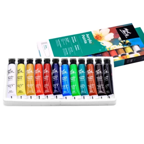 الوان اكرلك مونت مارت 12 لون 12 ml Mont Marte Acrylic Paints Signature 12ml 12 Piece
