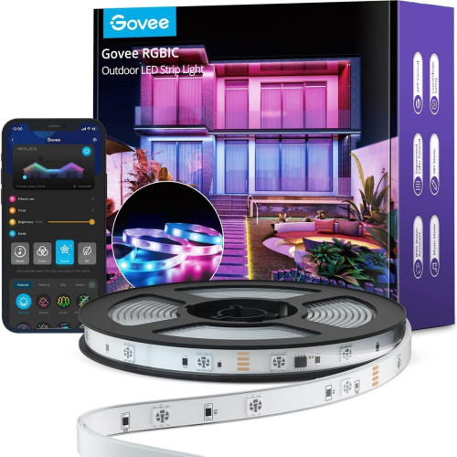 شريط إضاءة LED خارجي RGBIC من Govee بطول 10 أمتار H6172 Govee rgbic outdoor led strip light 10m h6172 STORE