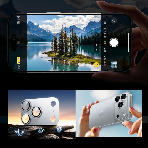 لصقة حماية عدسات كاميرا لأجهزة آيفون 17 برو ماكس iPhone 17 Pro Max Metal Camera Lens Protector