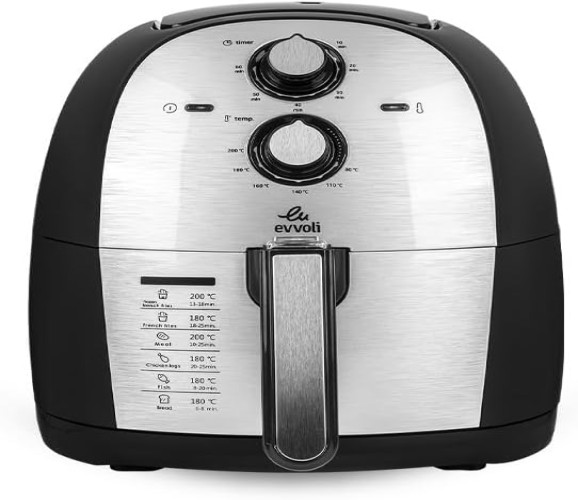 قلاية هوائية صحية 5 لتر – 1700 واط، أسود أنيق، مثالية للعائلة الصغيرة Air Fryer 5L