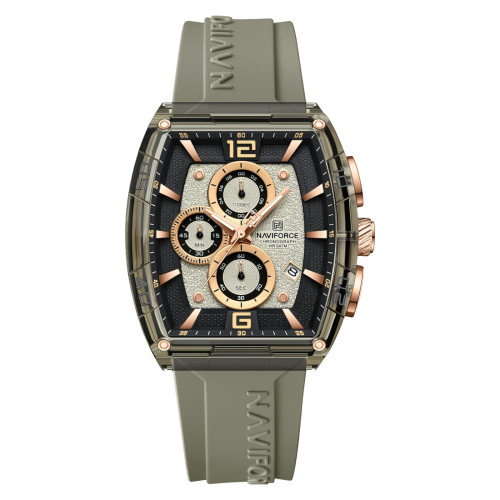 ساعة رجالية Naviforce NF6101 Tonneau Sport Watch