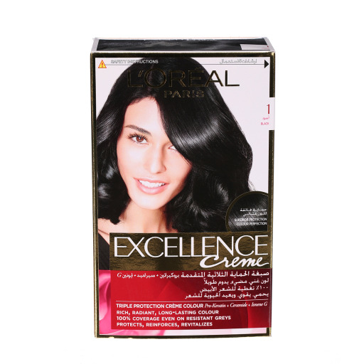 صبغة شعر إكسلنس كريم اللون الاسود Excellence Crème Hair Color Black