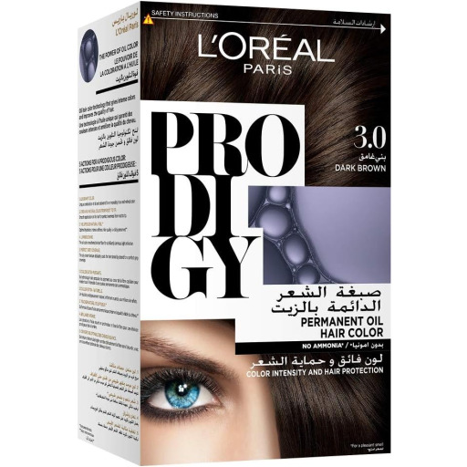 صبغة شعر دائمة بالزيت مجموعة اللون البني Prodigy Permanent Oil Hair Color Brown