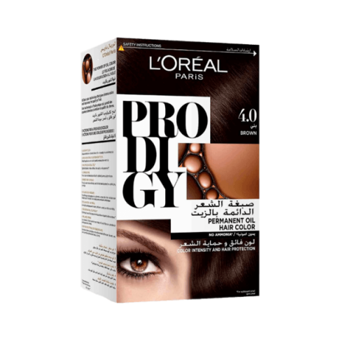 صبغة شعر دائمة بالزيت مجموعة اللون البني Prodigy Permanent Oil Hair Color Brown