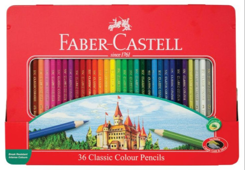 فايبر كاستل الوان خشبية كرب 36 لون Faber castell 36 colour
