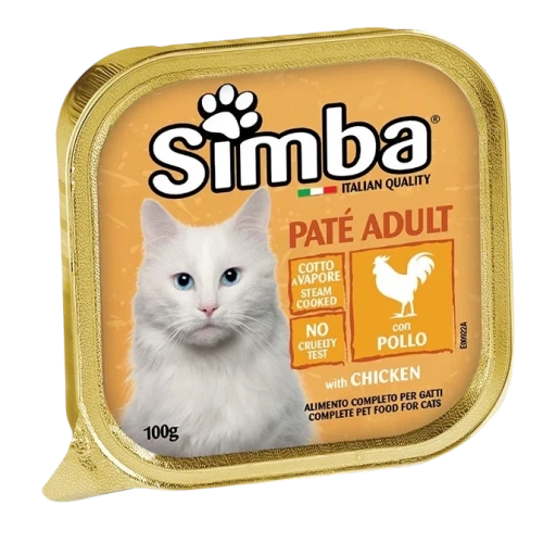 طعام سِمبا باتي للقطط البالغة بنكهة الدجاج Paté Adult Cat Food with Chicken