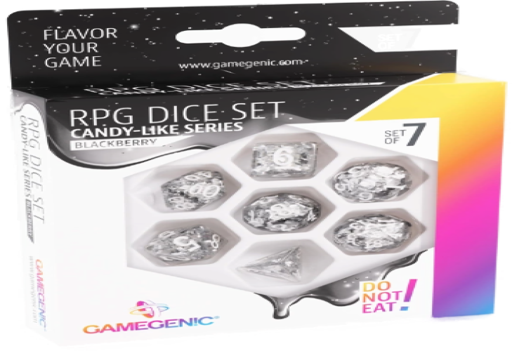 سيت زارات 3D GAMEGENIC RPG DICE SET - CANDY LIKE SERIES - BLACKBERRY