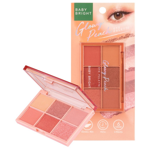 باليت ظلال عيون جلووي بيتش 6 ألوان Glowy Peach Eye Palette 6 Colors