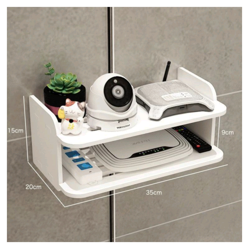 رف راوتر طابقين Two-tier router rack