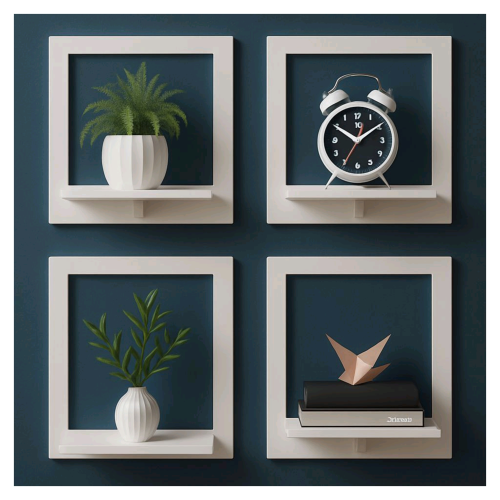 سيت رفوف هندسية رباعية Quadrilateral geometric shelf set