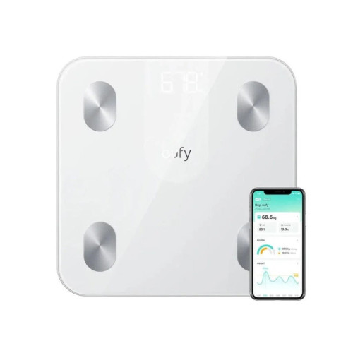 ميزان يوفي الذكي A1 من أنكر باللون الأبيض مع بلوتوث Eufy by Anker Smart Scale A1 white  With bluetooth