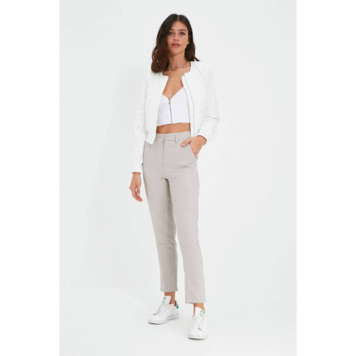 بنطلون منسوج بقصة سيجارة Cigarette Woven Fabric Trousers