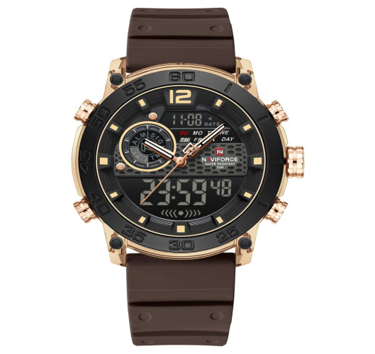 ساعة رجالية Naviforce NF6104 Dual-Display Sport Watch