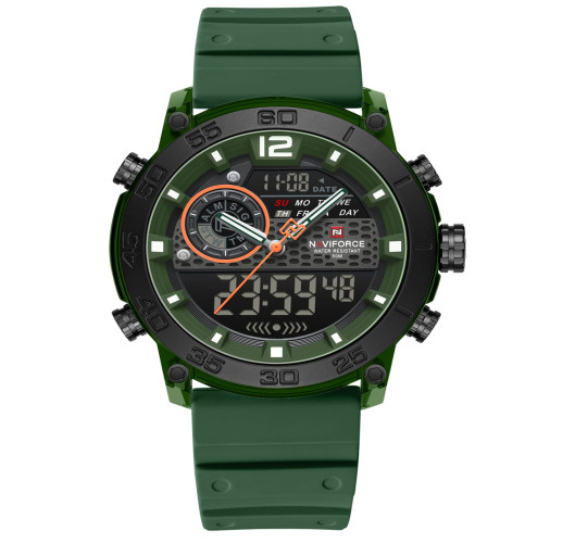 ساعة رجالية Naviforce NF6104 Dual-Display Sport Watch