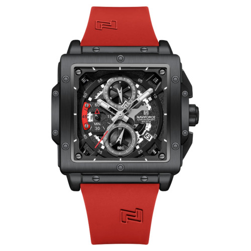 ساعة رجالية Naviforce NF8064 Chronograph Square Watch