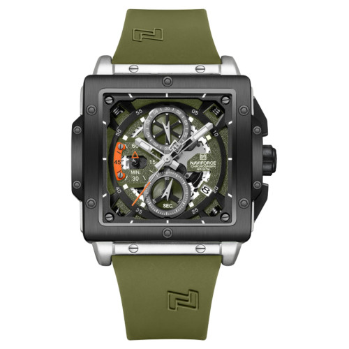 ساعة رجالية Naviforce NF8064 Chronograph Square Watch