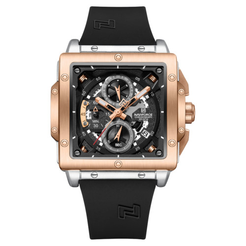 ساعة رجالية Naviforce NF8064 Chronograph Square Watch