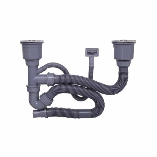 مجموعة تصريف مزدوجة لحوض المطبخ Double Sink Drain Kit