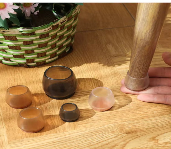 طقم 16 قطعة اغطية سيليكون شفاف لحماية ارجل الكراسي و الطاولات و الاثاث Chair Leg Floor Protectors