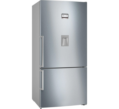 ثلاجة وفريزر قائم بذاته بالفريزر السفلي – ستانلس ستيل مقاوم لبصمات الأصابع سيريز 6 Series 6 Free-standing Fridge-Freezer with Freezer at Bottom