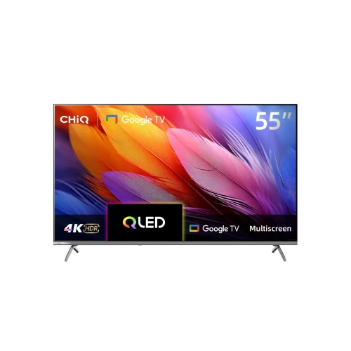 تلفزيون الذكي QLED مقاس 55 إنش – دقة 4K | Google TV | ‏DLG 120Hz | MEMC Smart TV  QLED 55 Inch 4K HDR – Google TV, MEMC, DLG 120Hz