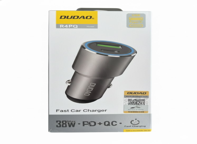 شاحن سيارة سريع بقدرة قصوى 38 واط PD + QC Fast Car Charger