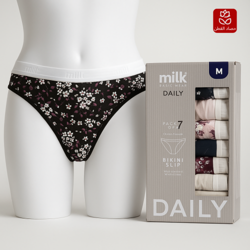 اندروير نسائي بكيني باك 7 قطع BIKINI-COTTON
