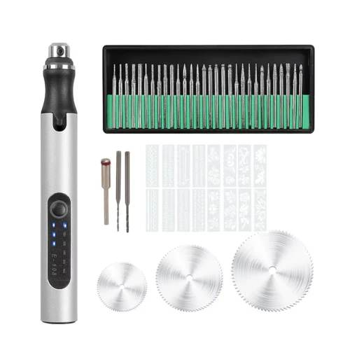 قلم نقش لاسلكي دقة عالية للاستخدام على المعادن والخشب والزجاج Wireless engraving pen with high precision for use on metal, wood, and glass