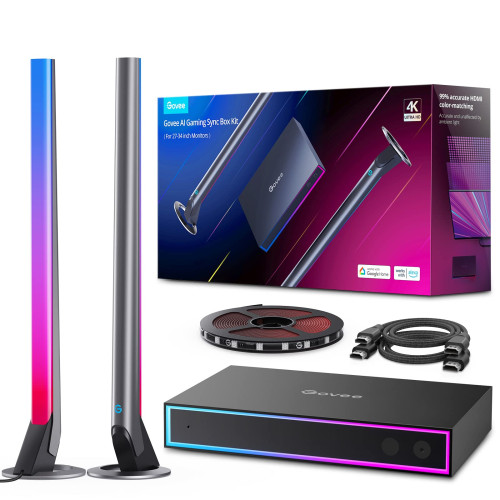 Govee AI Gaming Sync Box Kit 4K Ultra HD H6601 | For 27–34 Inch Monitors Govee AI Gaming Sync Box Kit 4K Ultra HD H6601 | For 27–34 Inch Monitors